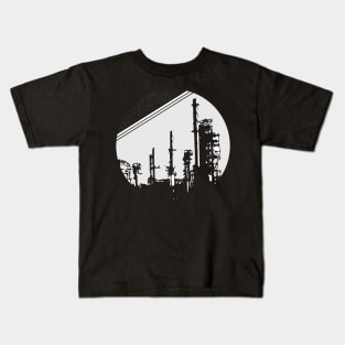 Building moon silhouette travel Kids T-Shirt